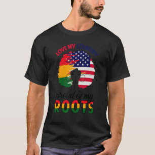 Camiseta Amar A Mi País Orgulloso De Mis Raíces Africanas 4