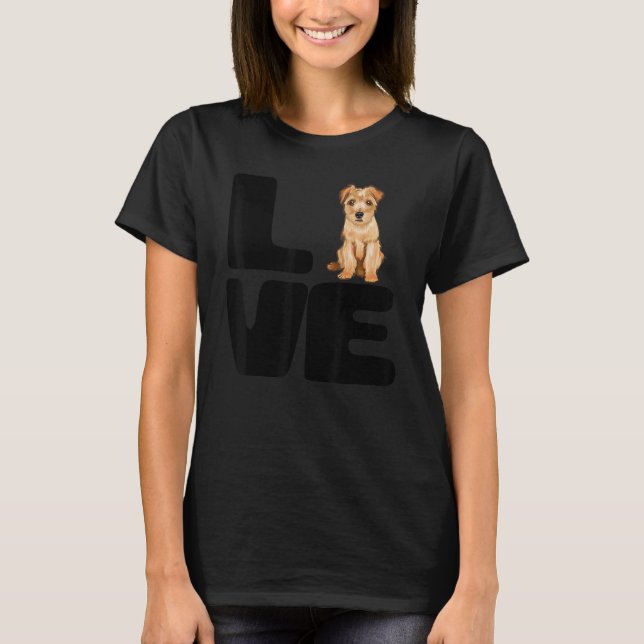 Camiseta Amar a mi perro de Norfolk Terrier (Anverso)