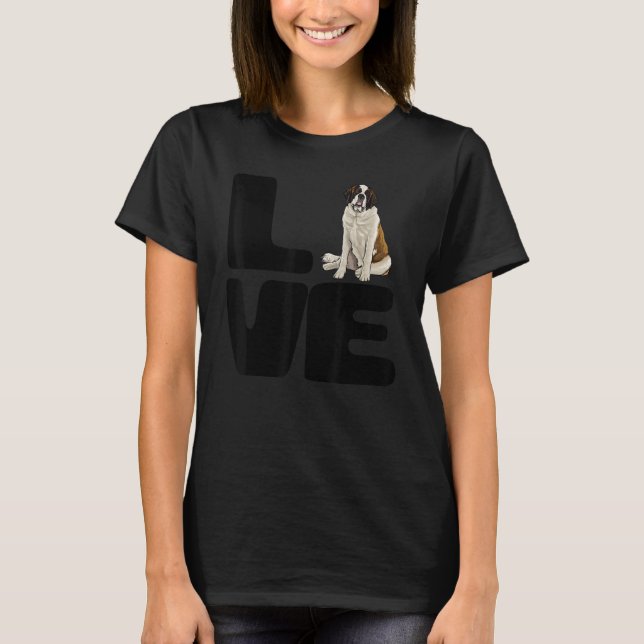 Camiseta Amar a mi perro de San Bernardo (Anverso)