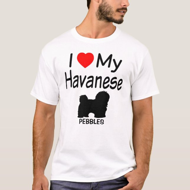 Camiseta Amar a mi perro habanés (Anverso)