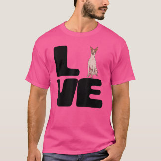 Camiseta Amar a mi perro sin pelo norteamericano