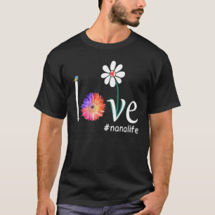 Camiseta Amar a Nanalife Watercolor Flor Ave Abuela Mola