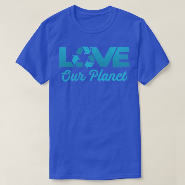Camiseta Amar a nuestro planeta reutilizar el reciclaje en  (Diseño del anverso)