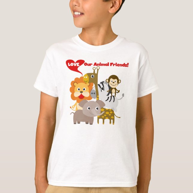 Camiseta Amar a nuestros amigos animales (Anverso)
