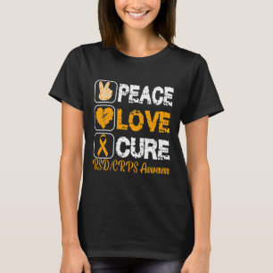 CAMISETA AMAR A PEACE CURE RSD CRPS CONCIENCIACIÓN