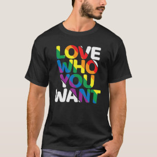 Camiseta Amar a quién quieres el arcoiris gay apoya a la ig