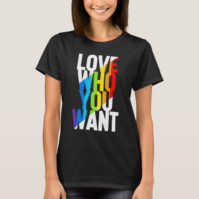 Camiseta Amar A Quién Quieres El Arcoiris Lgbt Transgénero  (Anverso)