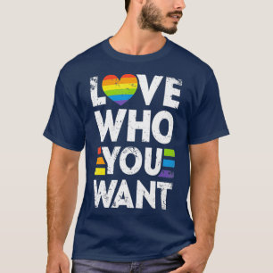 Camiseta Amar a quién quieres el orgullo gay hombres LGBT