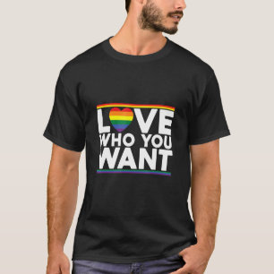Camiseta Amar a quién quieres el orgullo gay lesbiano LGBTQ