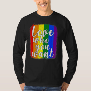 Camiseta Amar a quien quieres lesbiana transgénero gay-bise