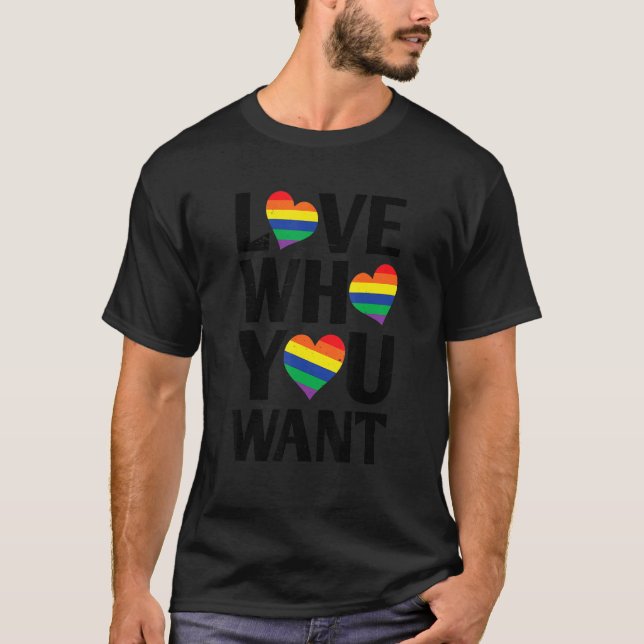 Camiseta Amar A Quién Quieres Lgbtq Diversidad Orgullo Arco (Anverso)