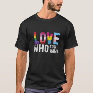 Camiseta Amar A Quien Quieres Lgbtq Lesbiana Gay Bisexual P