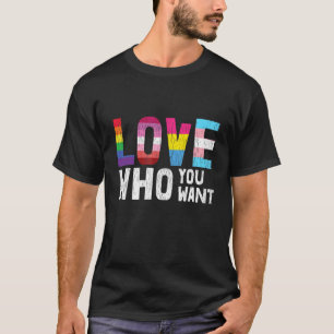 Camiseta Amar A Quien Quieres Lgbtq Lesbiana Gay Bisexual P