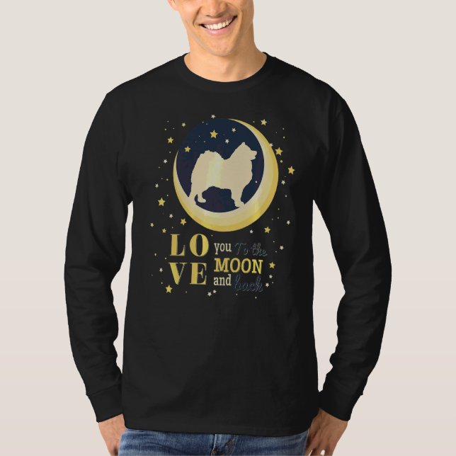 Camiseta Amar A Samoyed Bjelkier Perro A La Luna (Anverso)