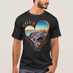 Camiseta Amar a Santorini Grecia