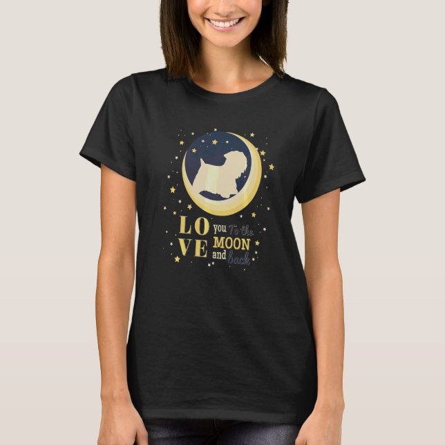 Camiseta Amar A Sealyham Terrier Perro A La Luna (Anverso)