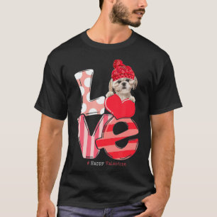 Camiseta AMAR A Shih Tzu Perro San Valentín 2021 Mujeres di