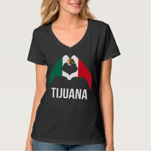 Camiseta Amar a Tijuana México Vacaciones Bandera de México
