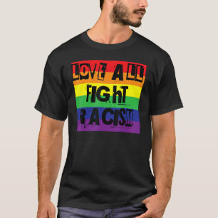 Camiseta Amar a todos combatir el racismo Desfile de palabr