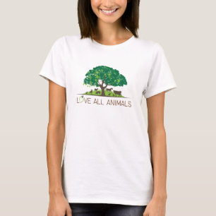 Camiseta amar a todos los animales