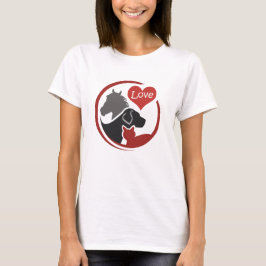 Camiseta amar a todos los animales