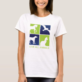 Camiseta amar a todos los animales