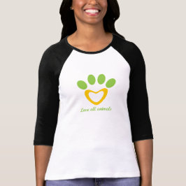 Camiseta amar a todos los animales