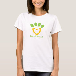 Camiseta amar a todos los animales