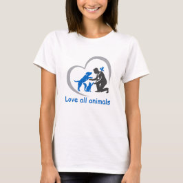 Camiseta amar a todos los animales