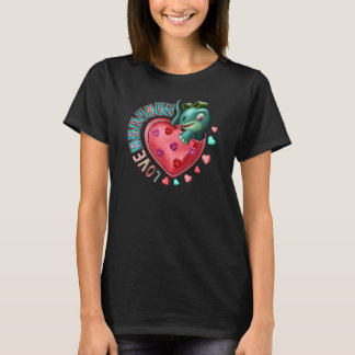 Camiseta Amar a un El día de San Valentín de los dinosaurio