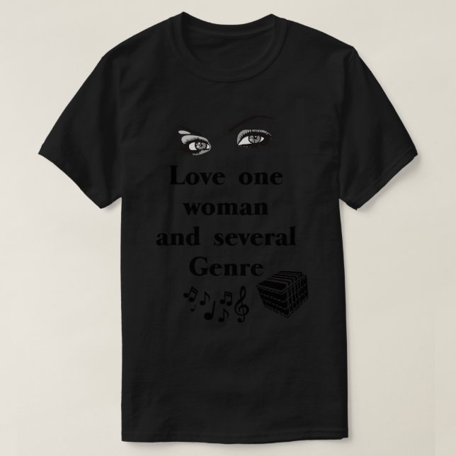 Camiseta Amar a una mujer y a varios géneros (Diseño del anverso)