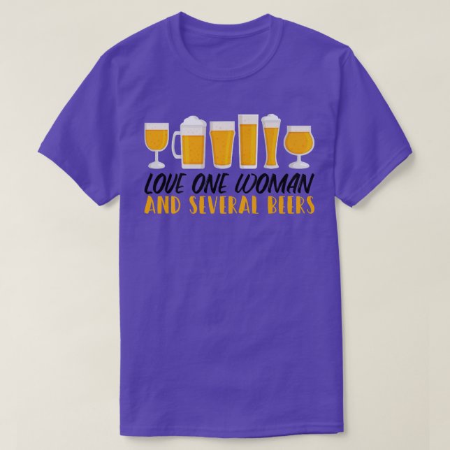 Camiseta Amar a una mujer y varias cervezas  (Diseño del anverso)