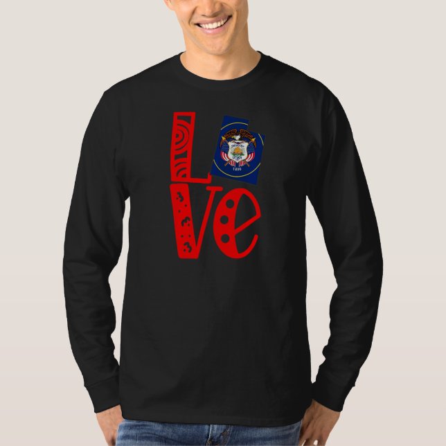 Camiseta Amar A Utah En Cartas De Bloqueo (Anverso)
