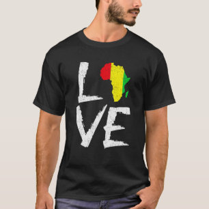 Camiseta Amar África Mes de la Historia Negra Mes Africano 