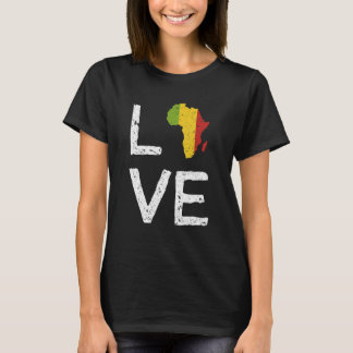 Camiseta Amar África Mes de la Historia Negra Mes Africano 