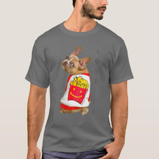 Camiseta Amar al Bulldog francés Frenchie Mamá papá Perro M