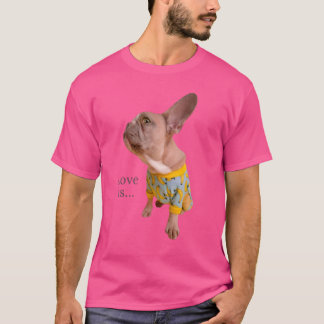 Camiseta Amar al Bulldog francés Frenchie Mom Dad Dog Pe