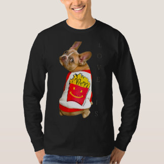Camiseta Amar al Bulldog francés Frenchie Mom Dad Dog Pe