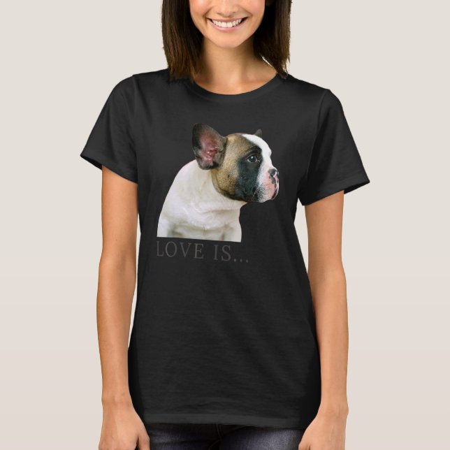 Camiseta Amar al Bulldog francés Frenchie Mom Dad Dog Pe (Anverso)