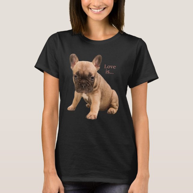 Camiseta Amar al Bulldog francés Frenchie Mom Dad Dog Pe (Anverso)