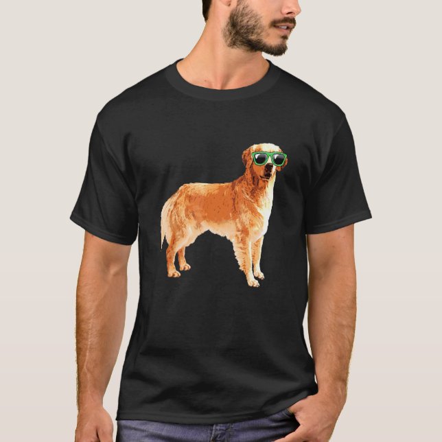 Camiseta Amar al Mascota de perro de Golden Retriever Retro (Anverso)