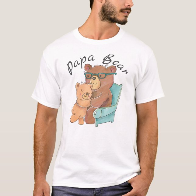 Camiseta Amar al Papa Oso con el oso bebé (Anverso)