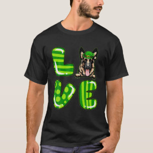 Camiseta Amar al pastor alemán Lucky Clover Shamrock St Pat