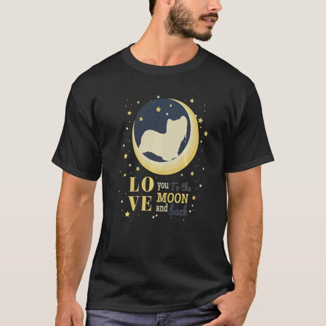 Camiseta Amar Al Perro Terrier De Skye A La Luna (Anverso)