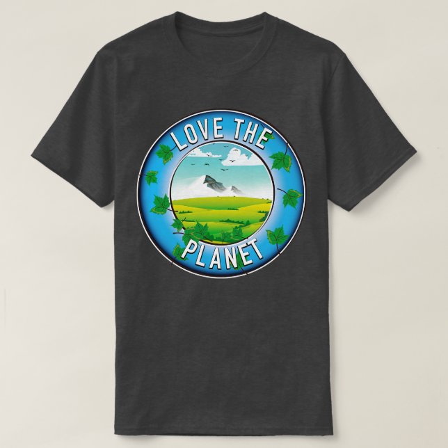 Camiseta Amar al planeta (Diseño del anverso)