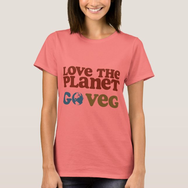 Camiseta Amar al planeta Go Veg (Anverso)