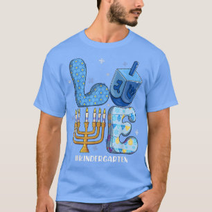 Camiseta Amar al profesor de guardería Chanukah Hanukkah ju