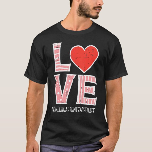 Camiseta Amar al profesor de guardería Día de San Valentín  (Anverso)