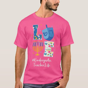 Camiseta Amar al profesor de guardería Hanukkah Chanukah ju