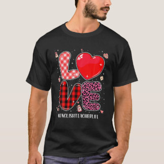 Camiseta Amar al profesor inglés Leopard Buffalo Plaid Vale